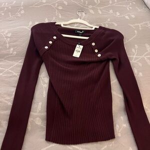 Maroon fitted size small Express sweater